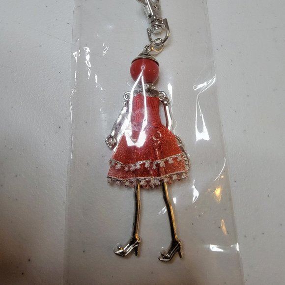 Red Purse Charm/Key Chain Fashion Women Red - Picture 3 of 4